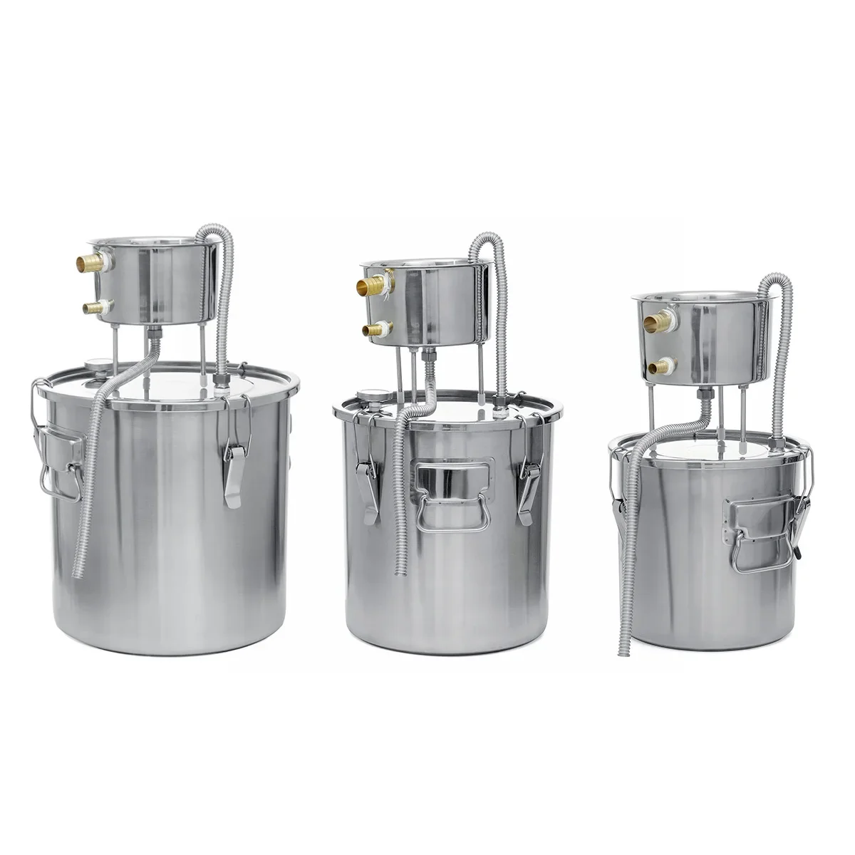 6L 22L 35L Home Brew Moonshine Distiller Copper Alcohol Distillery Stainless Boiler for Water Essential Oil Brew Kit
