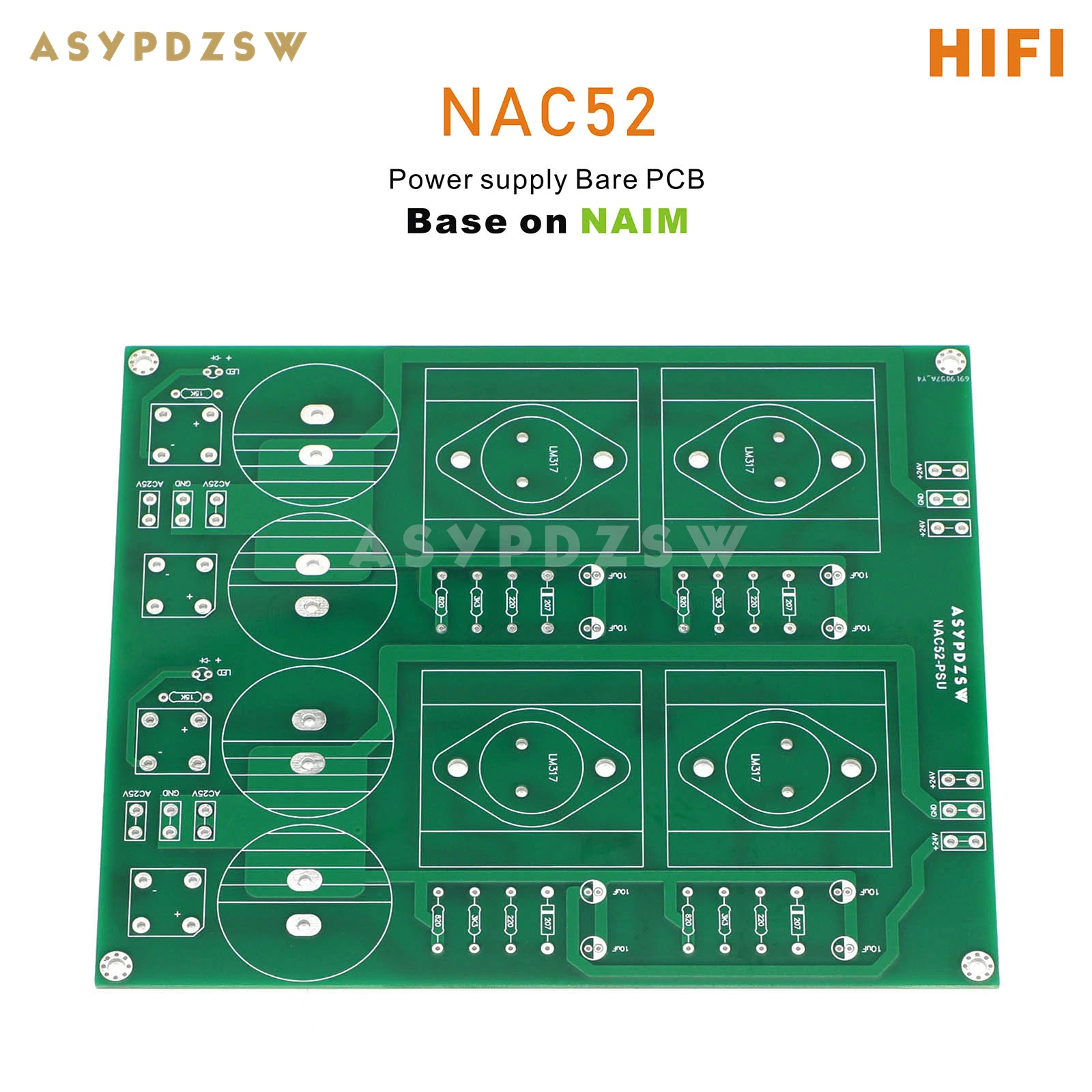 

HIFI NAC52-PSU Preamplifier power supply Bare PCB Base on NAIM For NAC152XS/NAC52