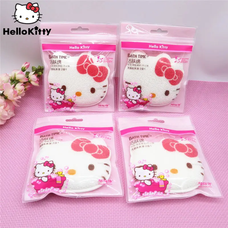 HelloKittyFaceWashFacialCleanserBubblerCartoonPuffFace