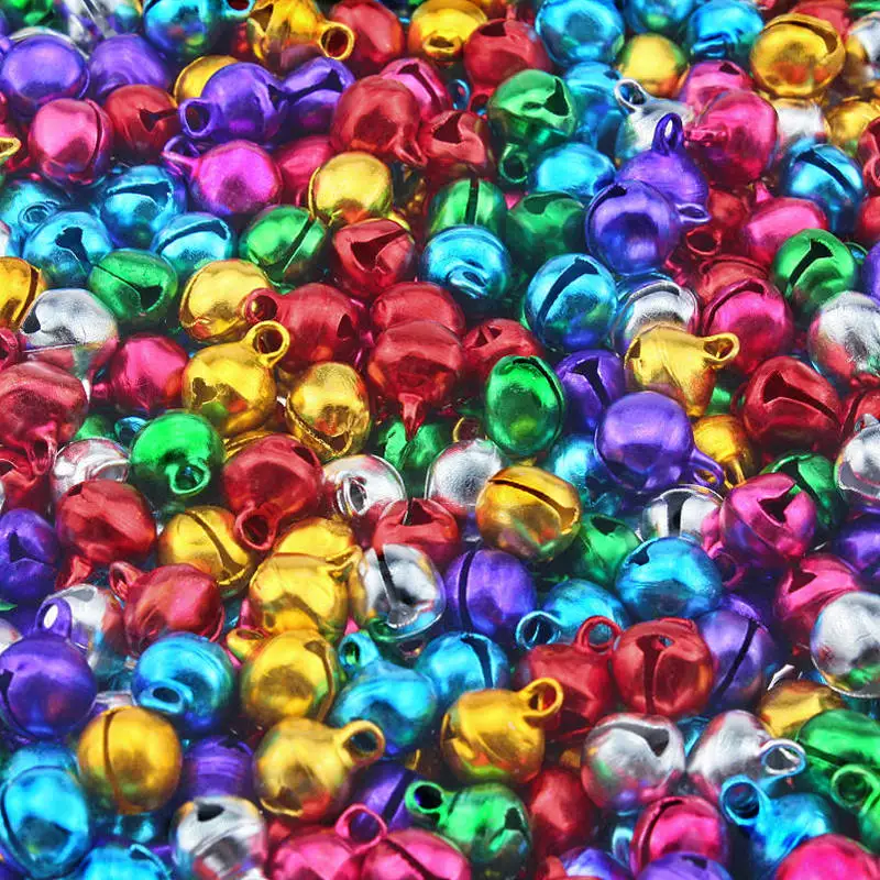 thumbnail image 1 of 50-300 piezas de manualidades hechas a mano para bricolaje, adornos de Navidad y Año Nuevo, mezcla de colores, cuentas sueltas, cascabeles pequeños, decoración navideña, regalo, 1 of 5