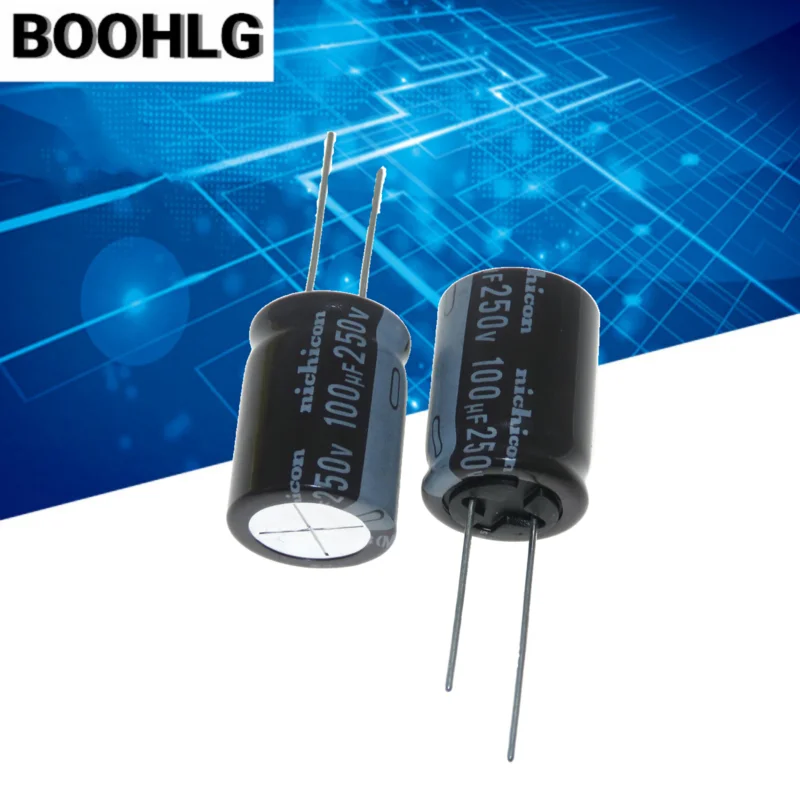 

5PCS Rubycon imported electrolytic capacitor 250v 100uf 18X25 Ruby capacitor BXA high frequency and long life