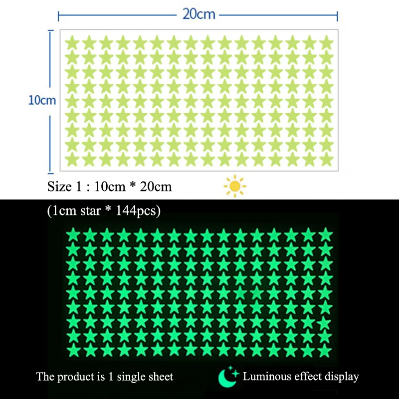 Luminous Stars Wall Stickers Home Decoration luminous wall stickers