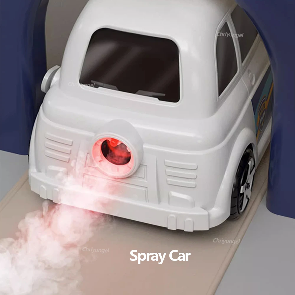 Gas Station Toy for Kids Simulation Gas Pump Toy Model with Spray Car Set Pretend Play Educational Toys Gifts for Boys Girls 4
