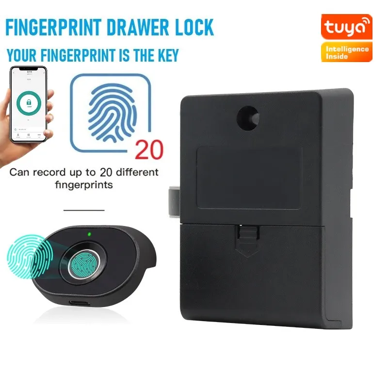 

Tuya Smart Cabinet Fingerprint Lock Biometric Fingerprint Drawer Locks Furniture Locker Cabinet Door Lock Fechadura Eletronica