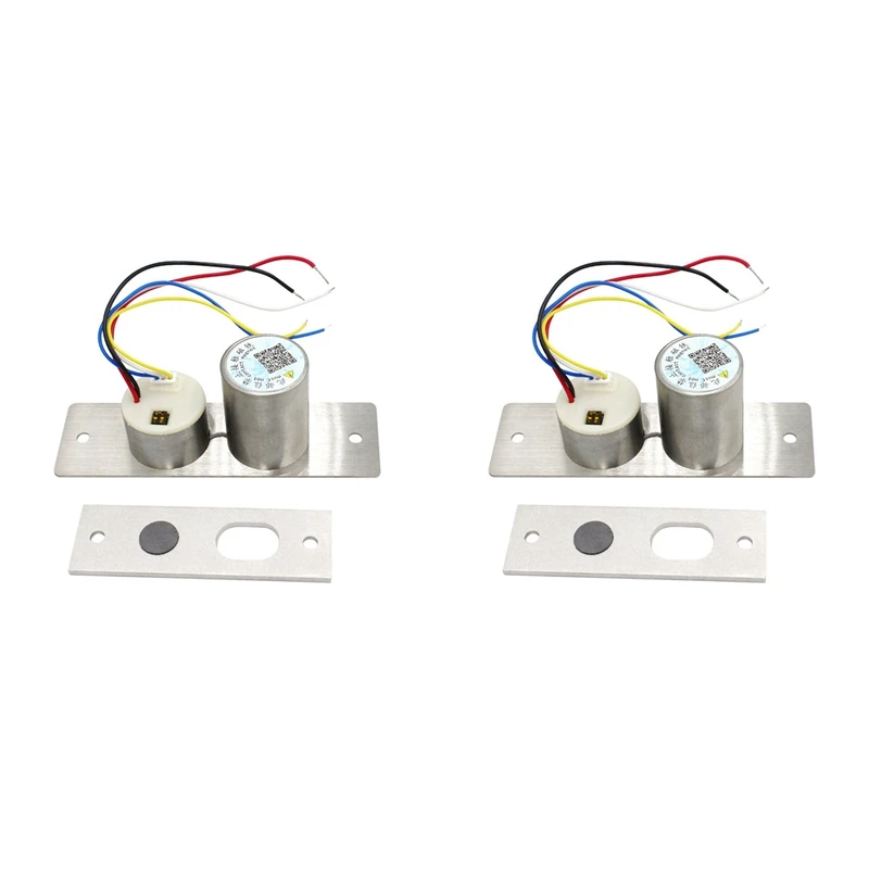 

2X DC 12V Mini Electric Bolt Lock Fail Safe Stainless Steel Solenoid Electric Door Lock 5 Wires Feedback Lock