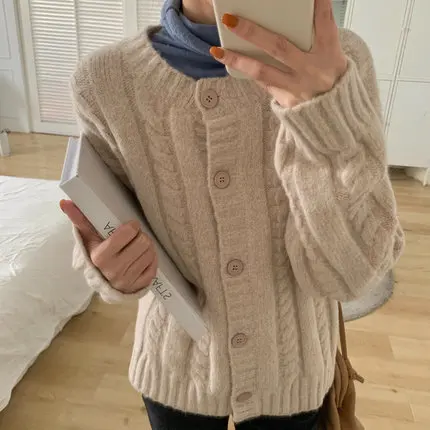 

Winter Autumn Japan Girl Kawaii Cardigan Femme Knitted Sweater Jackets Korean Style Student Vintage Pull Femme Long Sleeve