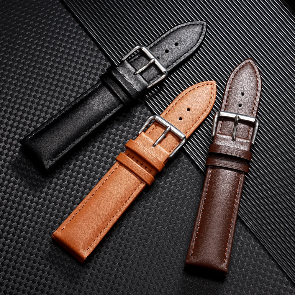 Premium Calfskin Leather Watch Strap - Universal Fit Bracelet