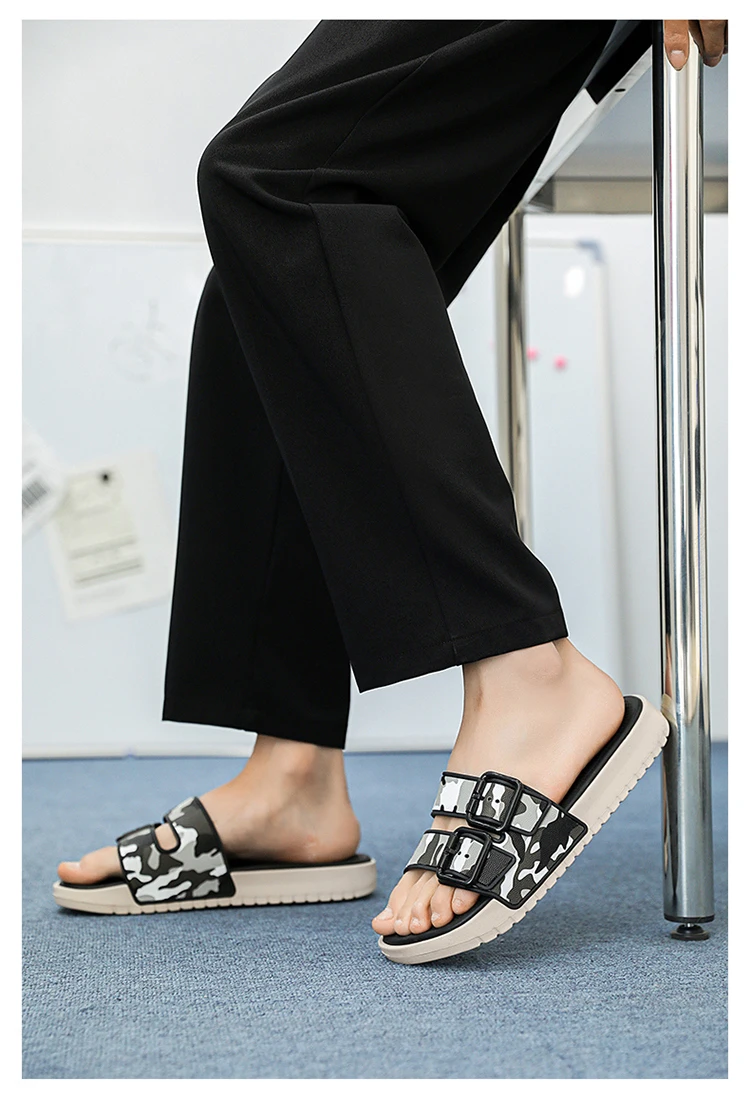 شباشب شاطئ صيفية للرجال صنادل مريحة تسمح بمرور الهواء خفيفة للغاية شباشب رجالية داخلية وخارجية مقاس كبير 46 47