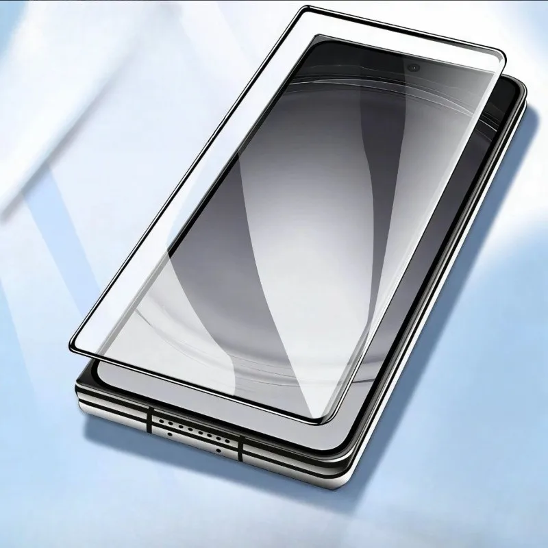 Enhanced Clear 9H Tempered Glass Foldable Screen Protector with Full Cover Black Edge
