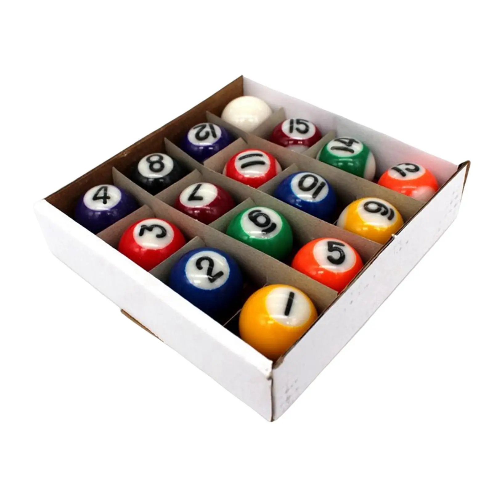16x Mini Billiard Balls Resin Pool Table Balls Training Toys 25mm Eco Friendly Small Pool Cue for Game Rooms Accessories
