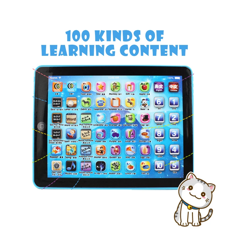 Child Kids Computer Tablet Chinese English Learning Study Machine Toy Education Baby Children Toys Gift for Kids Funny Oyuncak 3