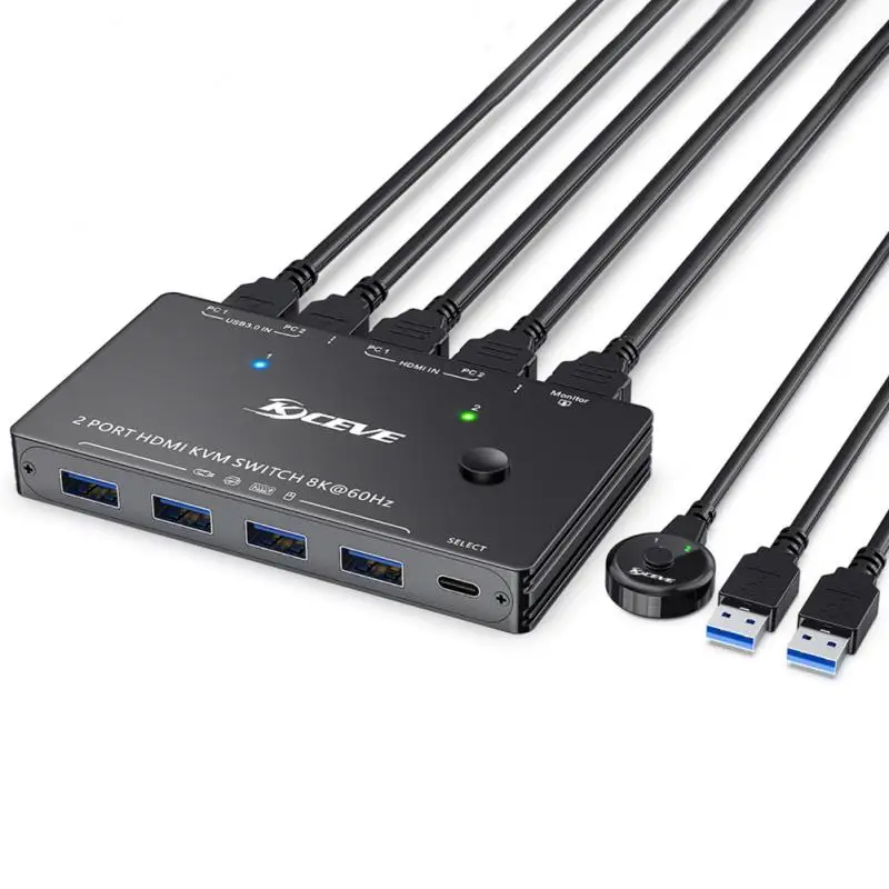 

Переключатель USB 3,0 с 4 портами, переключатель KVM с 4 компьютерами с общим доступом к 4 USB-устройствам, периферийный переключатель USB для клавиатуры и мыши