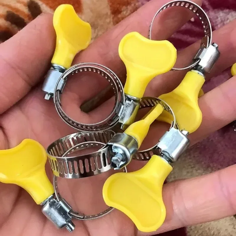 Worm Gear Hose Clamp Handle Adjustable Key Clamp Plastic Tube Clip Stainless Steel Water Pipe Automotive Mechanical hose clamps plastic clamps pipe clamps