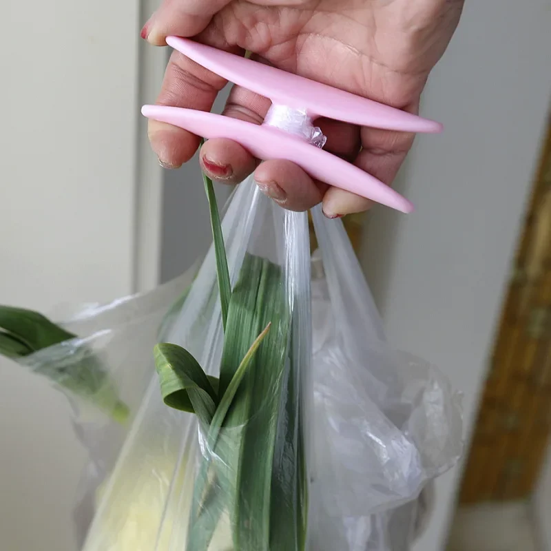1Pc Color H-shaped Shopping Bag Plastic Handle Portable Supermarket Shopping Buy Vegetables Anti-wear Hand Bag Carrier Clip shopping handle protector