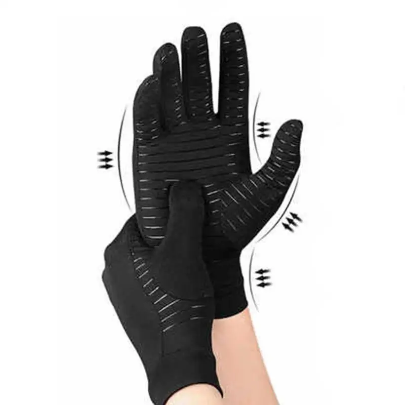 Compression Arthritis Gloves Half Finger Relief Copper Ion Fiber Pressure Protective Joint Rehabilitation Care Training fingerless gloves sports gloves half finger gloves gym gloves compression gloves fingerless compression gloves