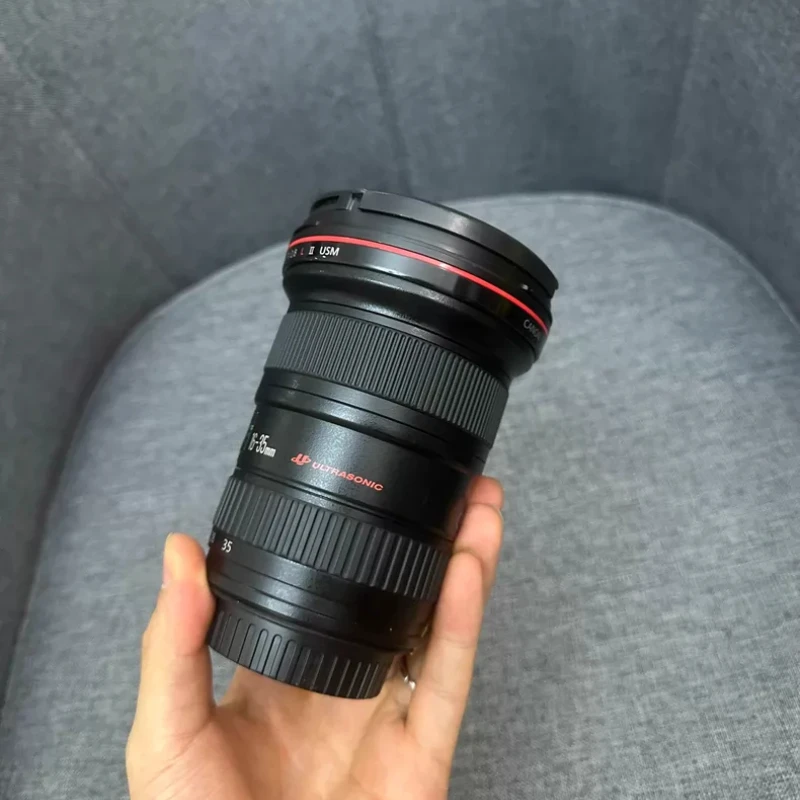 95% 새 상품 캐논 EF 16-35mm f/2.8L II USM 레드 링 광각 줌 렌즈 풀프레임 전문가용 카메라 렌즈
