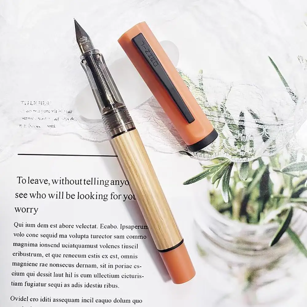 Jinhao 58 Wooden Fountain Pen Black Clip Fine Nib Ink Pen with Refillable Ink Converter Smooth Writing Instrument fountain pen