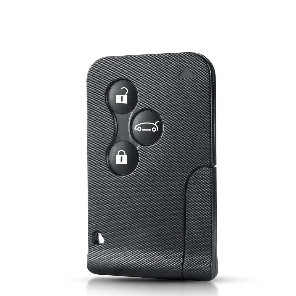 Key Case Car Key Shell Key Shell DANDKEY 3 Buttons Smart Card For Renault Clio Logan Megane 2 3 Koleos Scenic Card Case Car Key Fob Shell With Small Key
