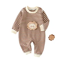 Unisex Baby Warm Romper for Autumn & Winter Infant Cute Long-Sleeve Jumpsuit Boys & Girls Outdoor Comfortable Bodysuit