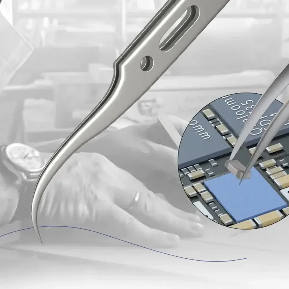 MECHANIC G-15 G-11 Stainless Steel Extra Hard Anti-Magnetic Tweezers For Phone Repair Fingerprint Precision Flying Wire tools