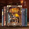 New Wooden Diy Handmade Bookend Book Nook Insert Shelf Caramel Dream Miniature Model Kits With Furniture Bookshelf New Year Gift 3