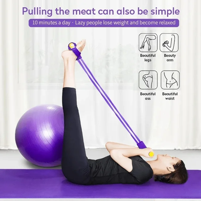 Home Gym Resistance Band Set, Abdominal Exercise Equipment, Rowing Machine Accessories, Enhance Strength and Flexibility! 5