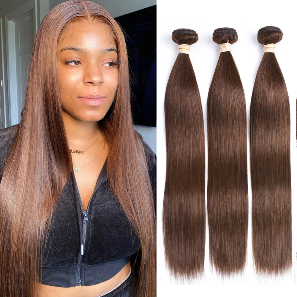 Straight Hair Bundles|Human Hair Bundles|Dark Brown color-Aliexpress.
