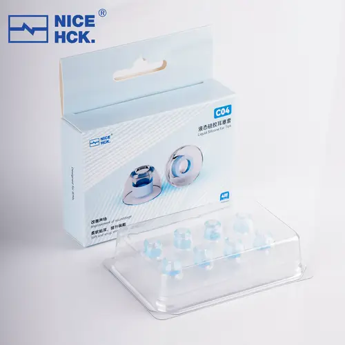 NICEHCK C04 Liquid Silicone Ear Tips Flexible Noise Isolating Ear Caps Skin-friendly Reusable Eartips for Explorer 4U NX8 Cantor