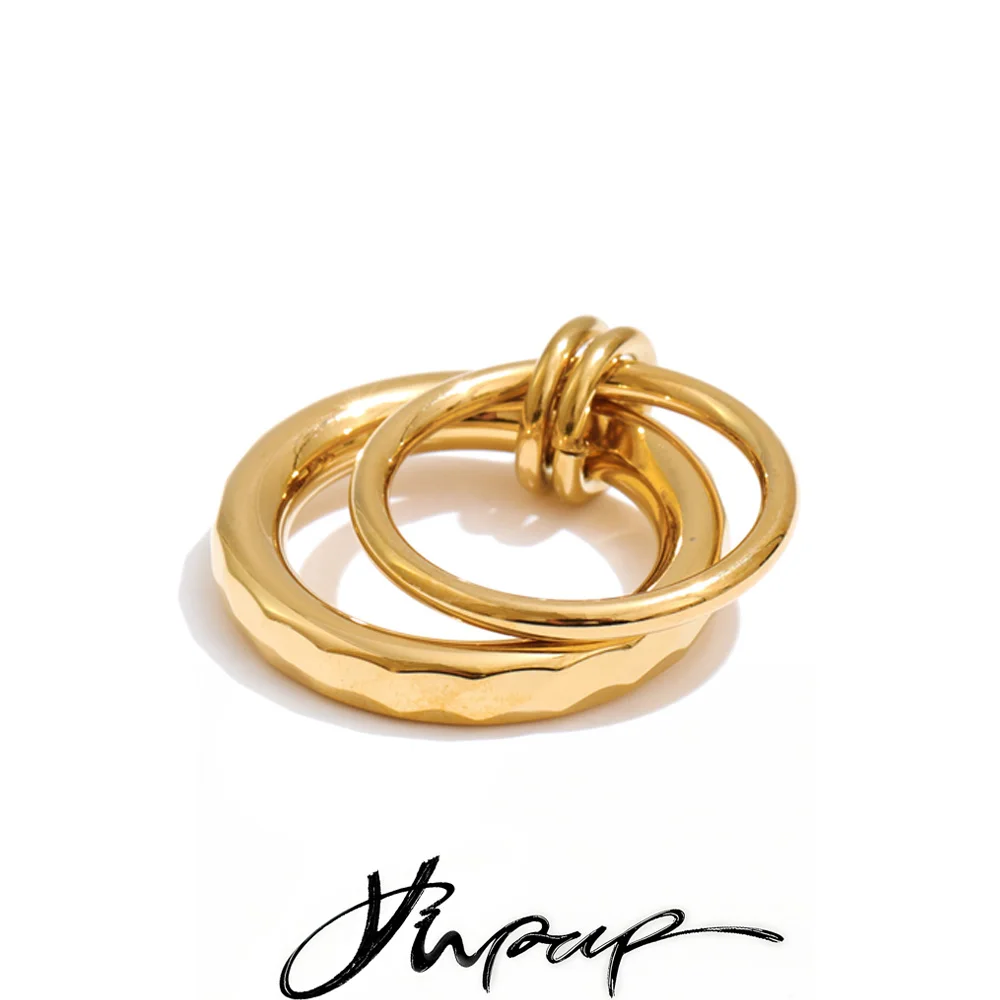 Yhpup Double Circle Finger Ring