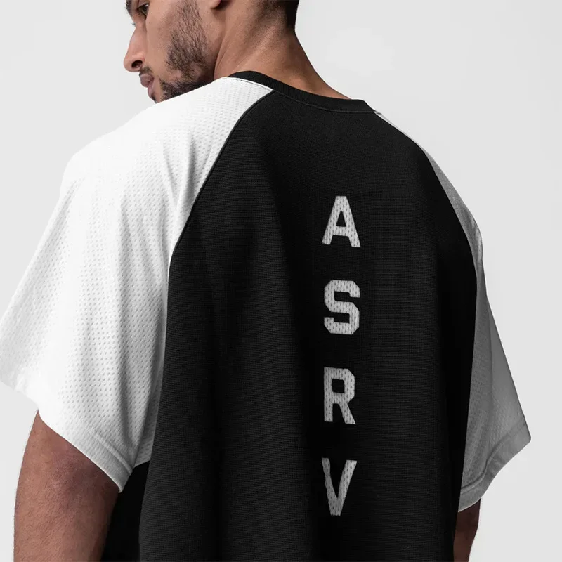 Men Quick Dry T Shirt Fitness Running Short Sleeve Shirts Summer Basketball Jersey Bodybuilding Workout Gym Training Sport Shirt