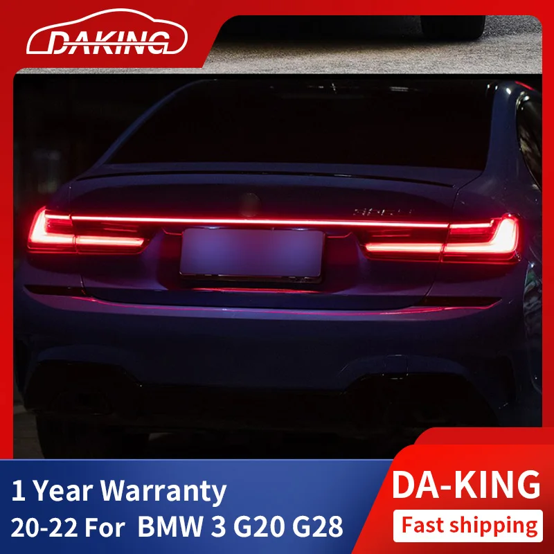 

LED Car Taillight Assemblies Bump Lamp With Moving Turn Signal Brake Reversing DRL Lights for BMW F30 F80 M3 320i 325i 2020-2022