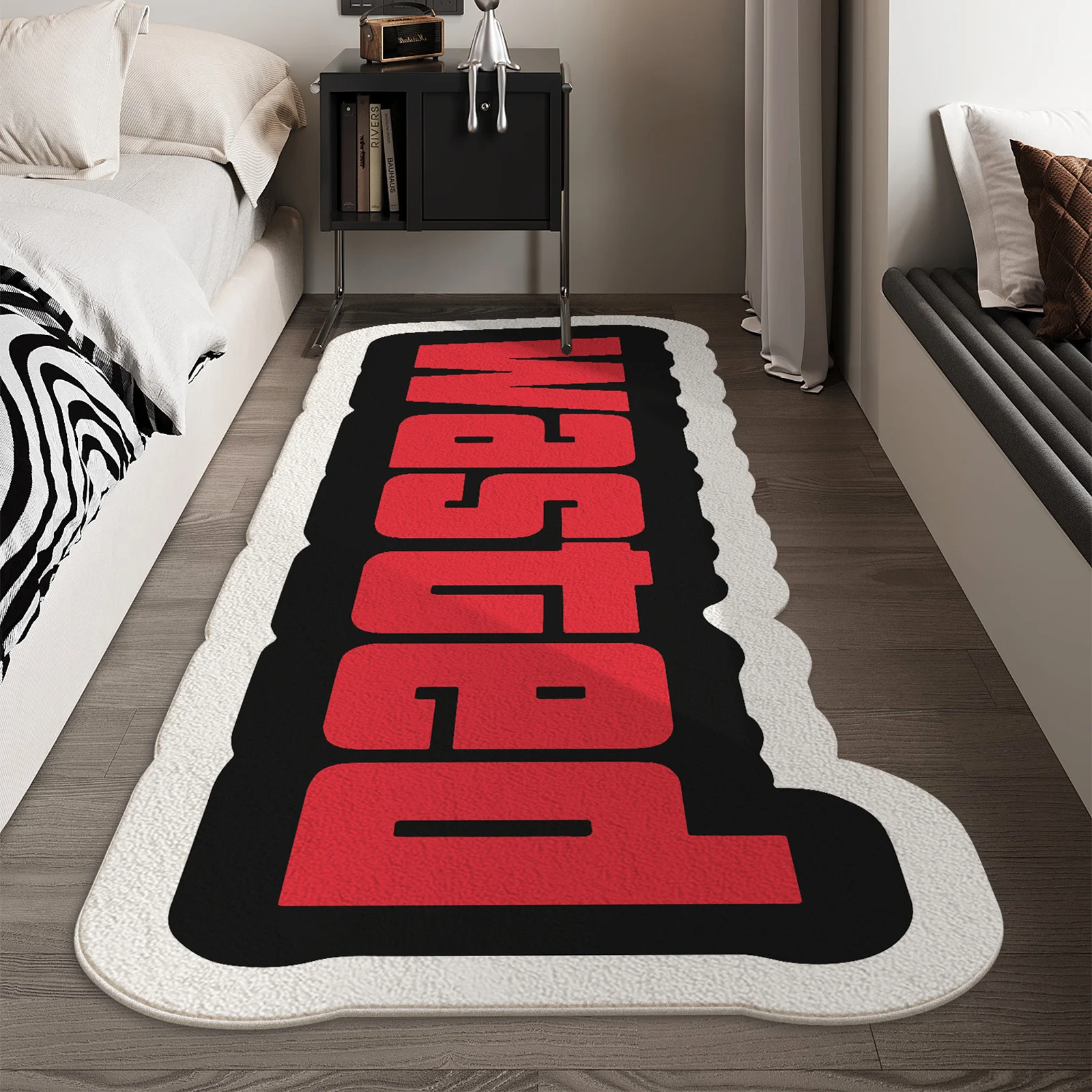 VIKAMA „WASTED“ Fußmatte, wärmespeichernde, rutschfeste Eingangsmatte, Flur-Fußmatte, Bettvorleger für Schlafzimmer, Heimdekoration – Detail 1