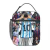 Lionel M-Messi Insulated Lunch Bags Food Container Bags Portable Thermal Cooler Football Sports Lunch Boxes For School Office 1