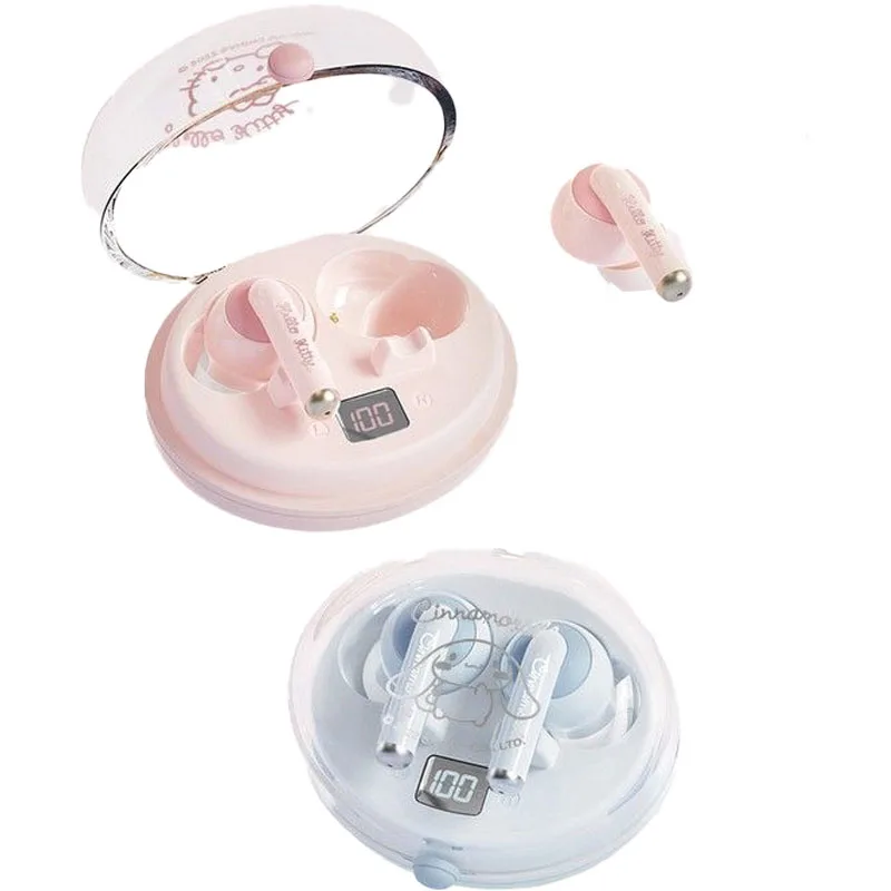

Cartoon Cute kawaii Sanrioed Cinnamoroll Hellokitty New Pattern High Beauty In Ear Bluetooth Earphones