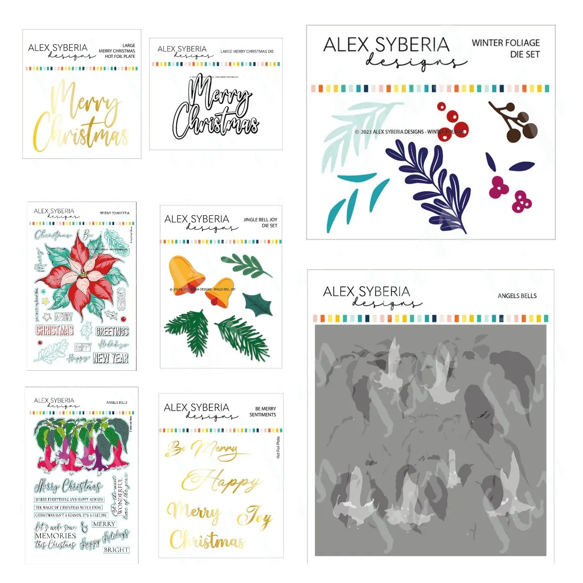 

New Arrival Stamps and Dies 2023 Merry Christmas Jingle Bell Joy Die Hot Foil Plates Layered Stencils DIY Scrapbook Decoration