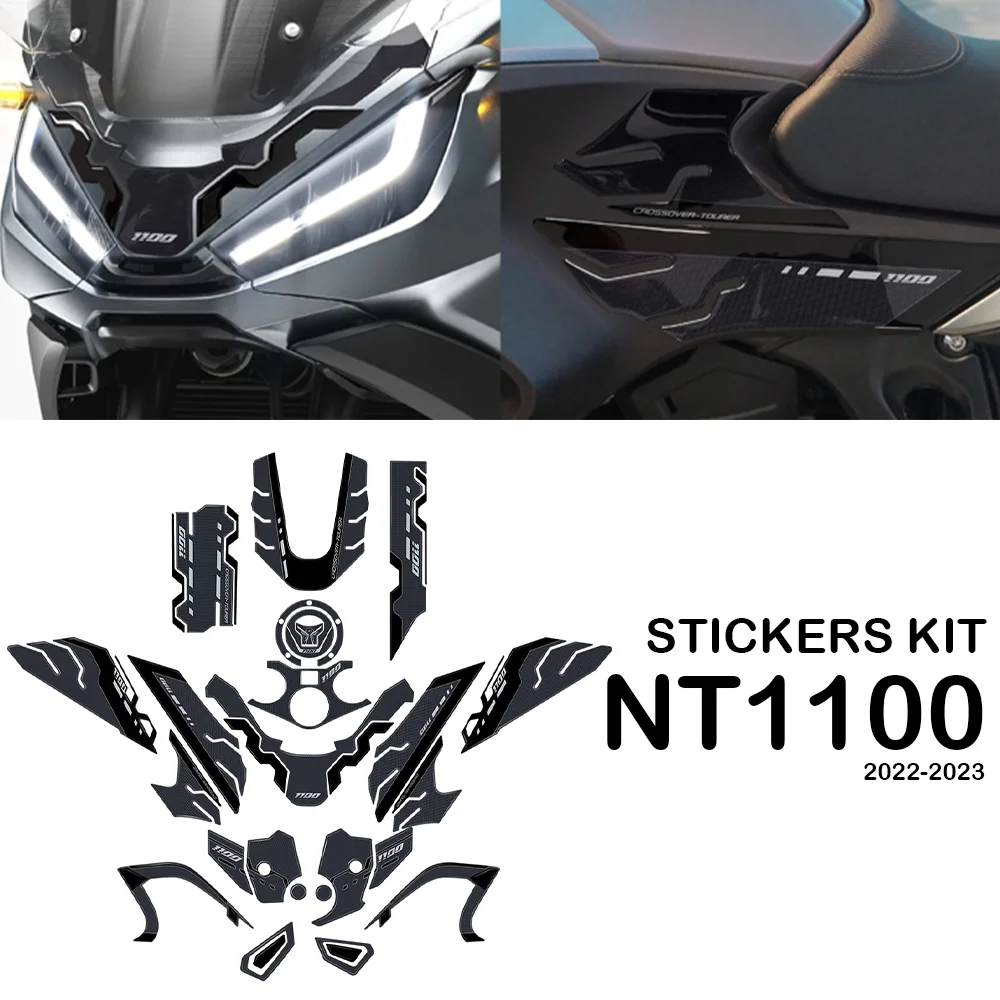 NT1100 Accessories Motorcycle 3D Stickers Kit Full Set Of Decals Tank pad Paint Protection For Honda NT 1100 Retrofit Parts