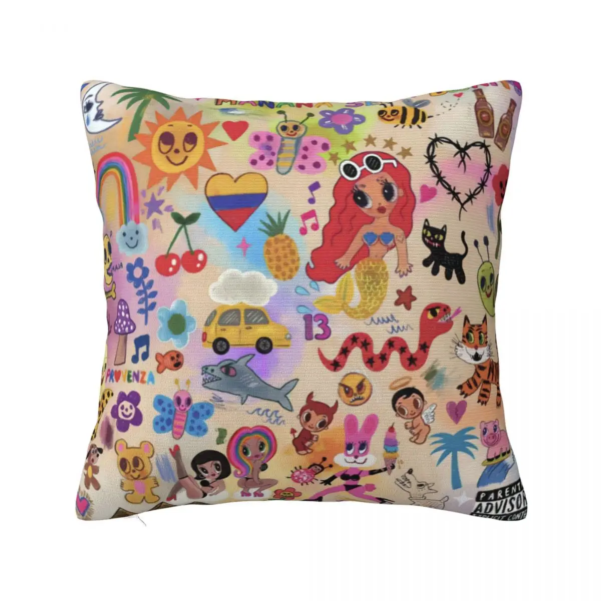 

Manana Sera Bonito Pillowcase Printing Polyester Cushion Cover Decor Music Karol G Pillow Case Cover Home Zipper 40*40cm