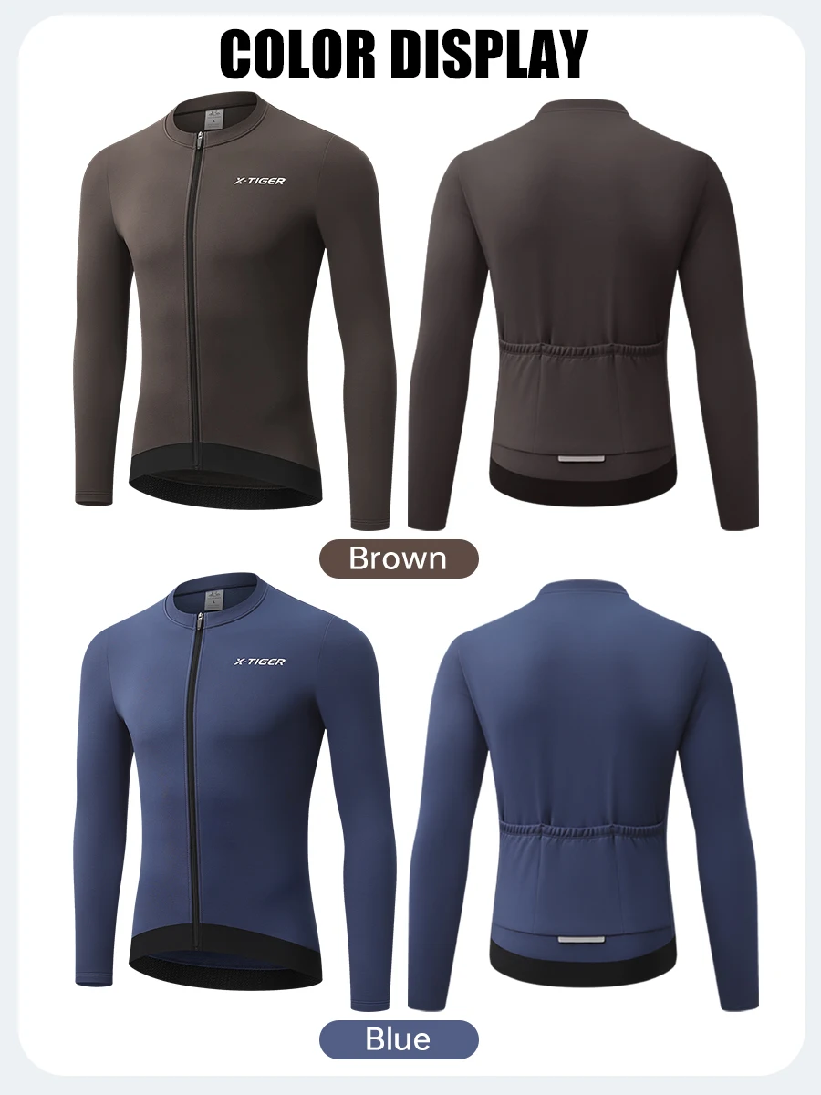 Winter Cycling Jersey - Men's Fleece Bike Jacket With Full Zipper & Pockets