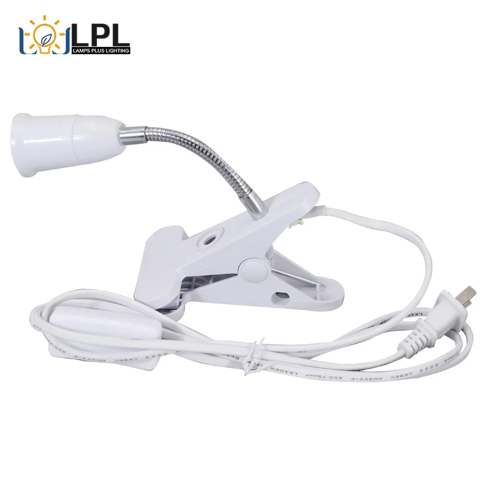 Adjustable LED Book Light with Goosenecks Clip EU Plug Flexible Night Reading Desk Lamp Table Read Night Light