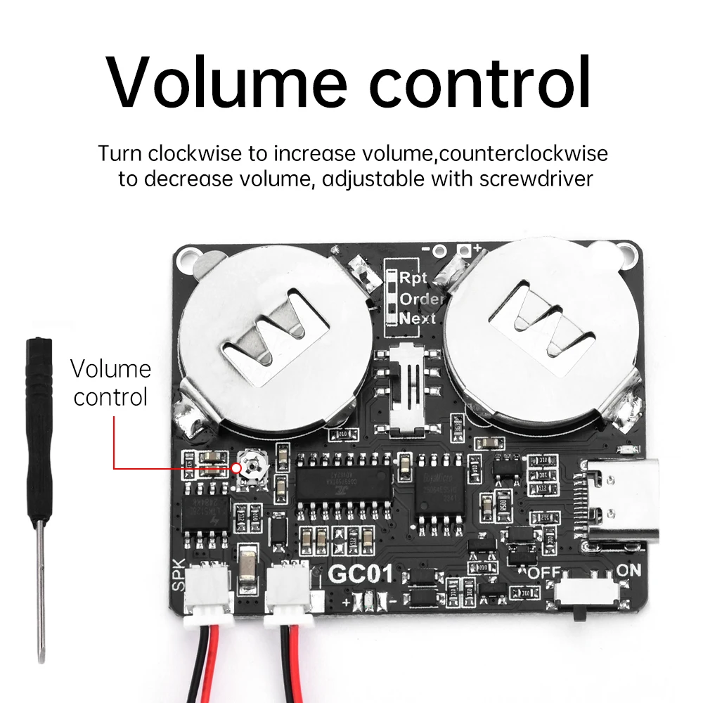DIY Music Greeting Card Sound Module with Speaker 8M Music Voice Player Programmable Board Button Control Switch For DIY Gift