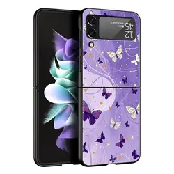 Chic Floral Pattern Folding Phone Case - Durable Hard Shell Cover - Galaxy Z Flip 6 (A1)