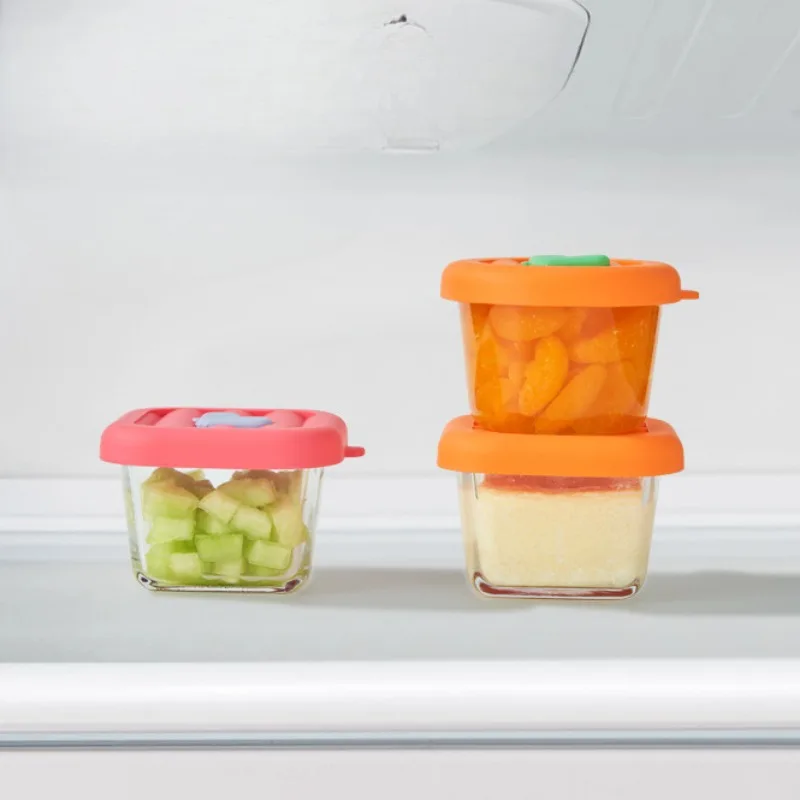 New Silicone Lid Baby Food Bowl Glass Steamed Egg Soup Bowl Baby Food Box