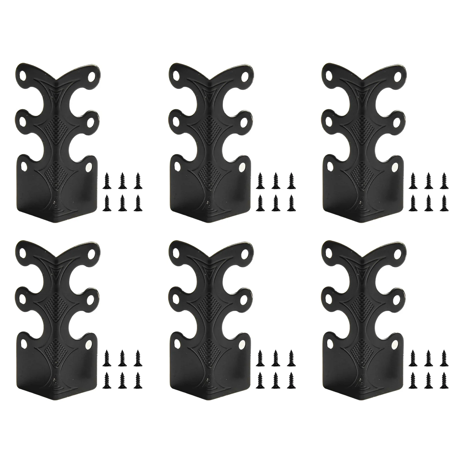 6 PCS Vintage Iron Skiffers Iron Skirting Board Corner Protectors Corners Edge Cover For Both Residential And Commercial Spaces