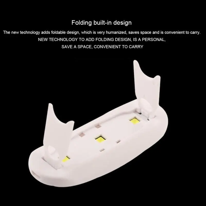 Foldable Phototherapy Lamp Mini Size Nail Polish Curing Machine Miniature Nail Lamps For Travel Uv Led Lights Highest Rated 4