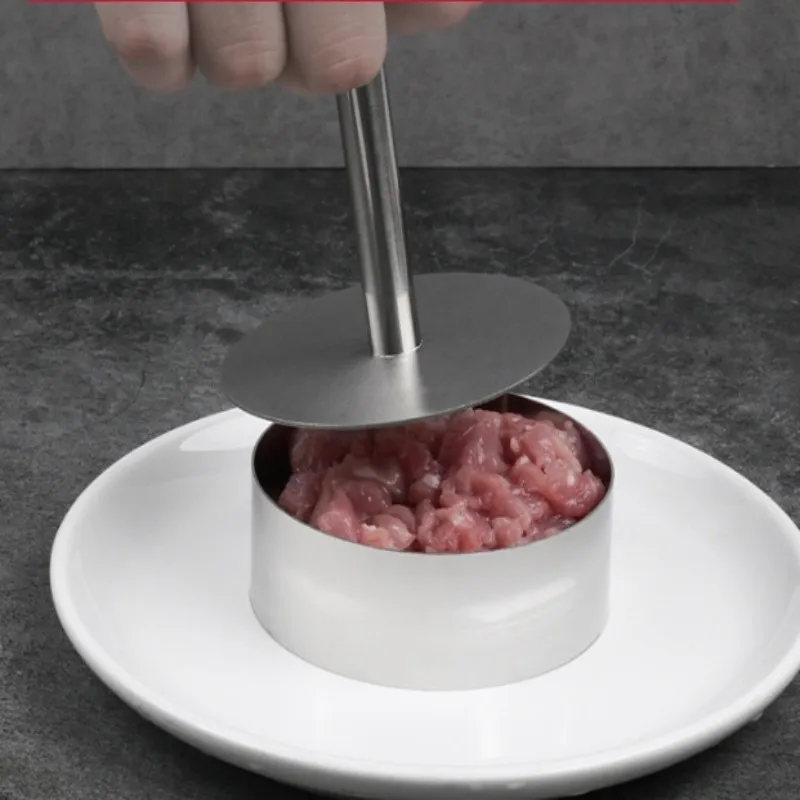 Stainless Steel Smash Burger Press Hamburger Patties Meat Masher Circular Meat Press Mold for Deli Meats Kitchen Accessories burger press