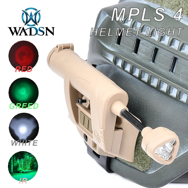 Tactical Helmet light 4 LED Helmet Light IR Illumination FAST Flashlight rescue Outdoor Hunting LAMP