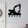 1pc Iron Crafts Wall Hanging Excavator Key Rack Hanger 9 inch Wide/6 inch Wide Metal Wall Art key Hanger Towel Rack Organizer 3