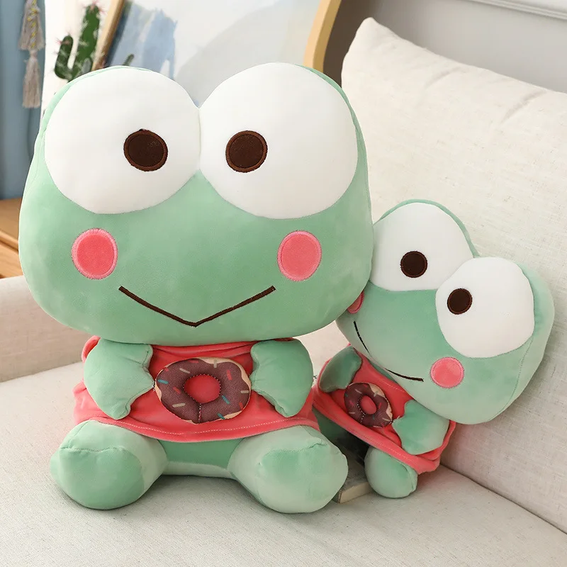 

Sanrio Donut Pond Kero Kero Keroppi Kawaii Stuffed Plush Toy Animals Frog Doll Cartoon Cute Room Decor Anime Figure Peluche Gift