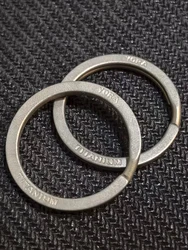 Premium Titanium Alloy Rotating Keychain with Spring Lock Mechanism - 20MM (New Logo - 2 PCS)