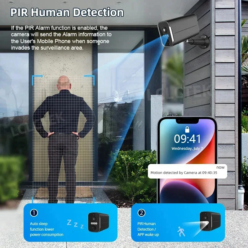 4G Home Solar Monitoring Camera Wireless Mobile Phone Remote Viewing Outdoor Night Vision High-definition Battery Camera